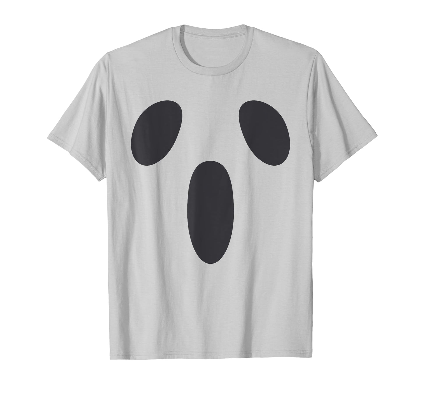 Ghost Silly Face Spooky Halloween Ghoul Face Easy Costume T-Shirt