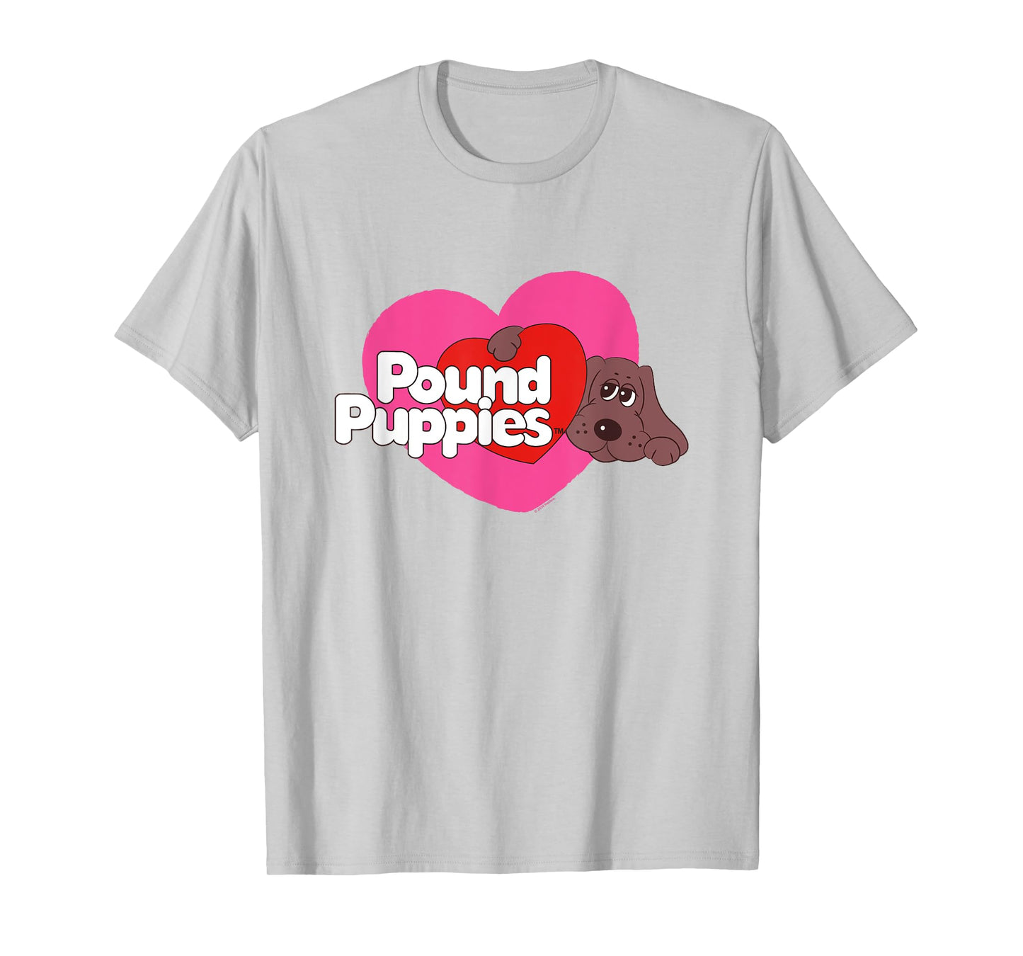 Pound Puppies Valentine's Day Cute Dog Heart Shape Big Logo T-Shirt