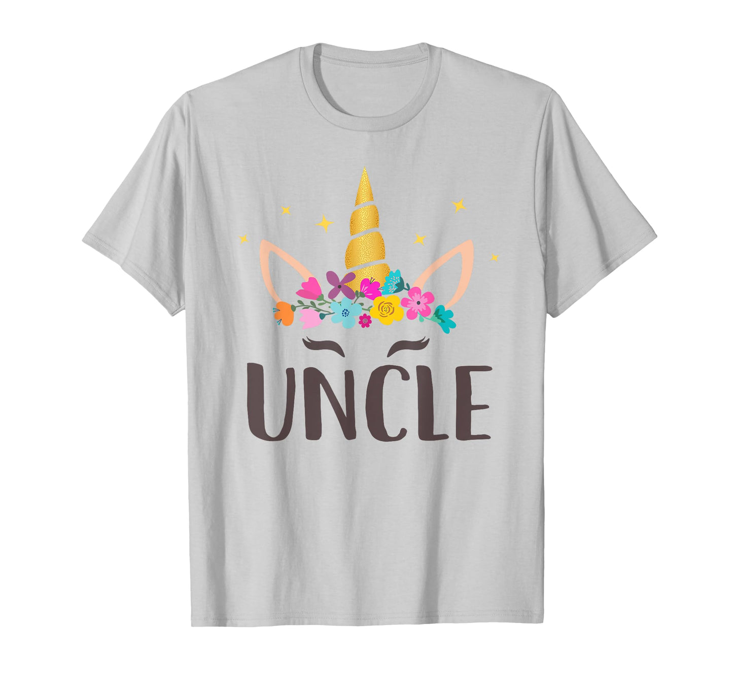 Uncle Unicorn Floral Birthday Matching T-Shirt