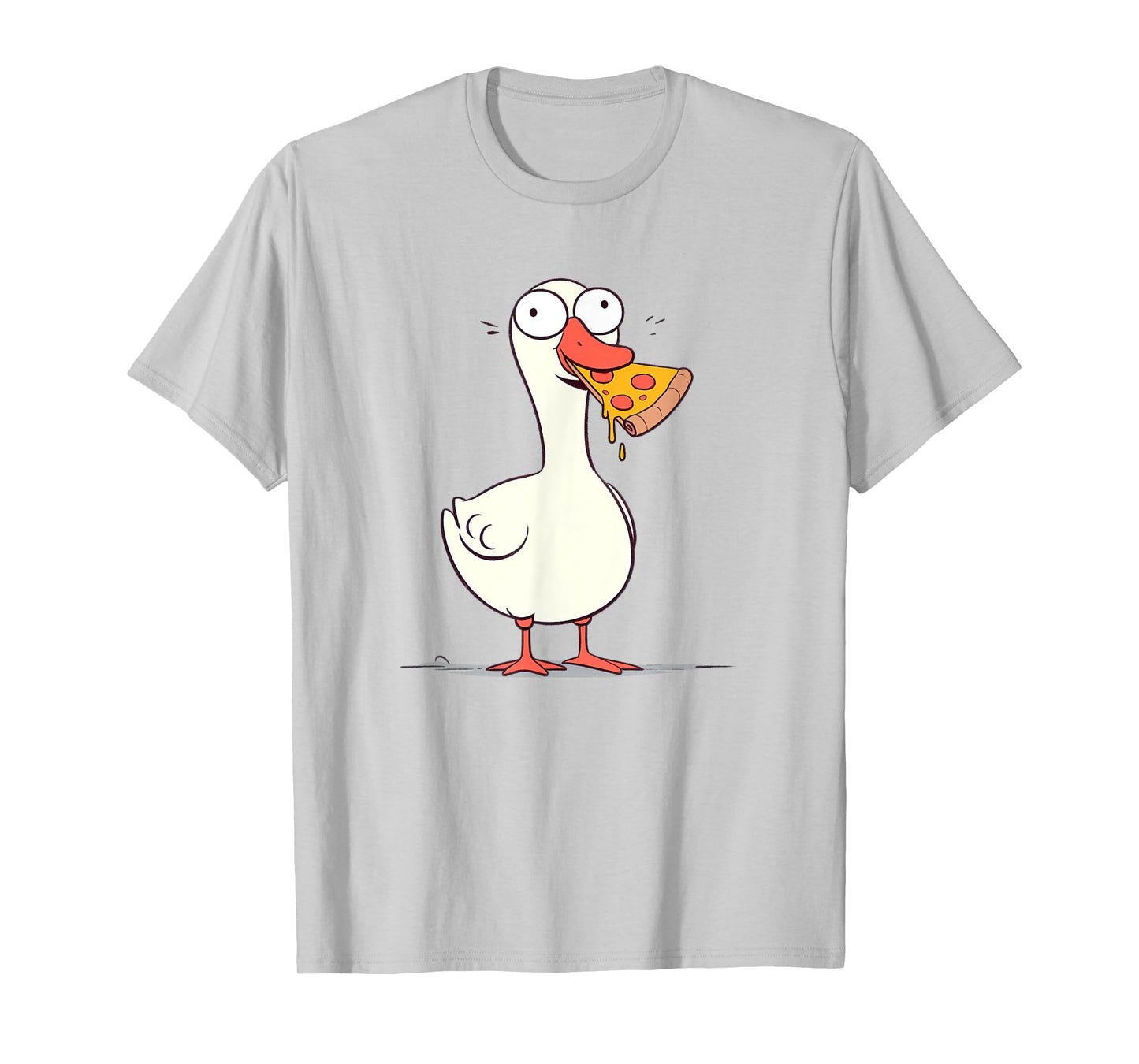 Funny Silly Goose Pizza Lover Goose Gift Foodie Silly Goose T-Shirt