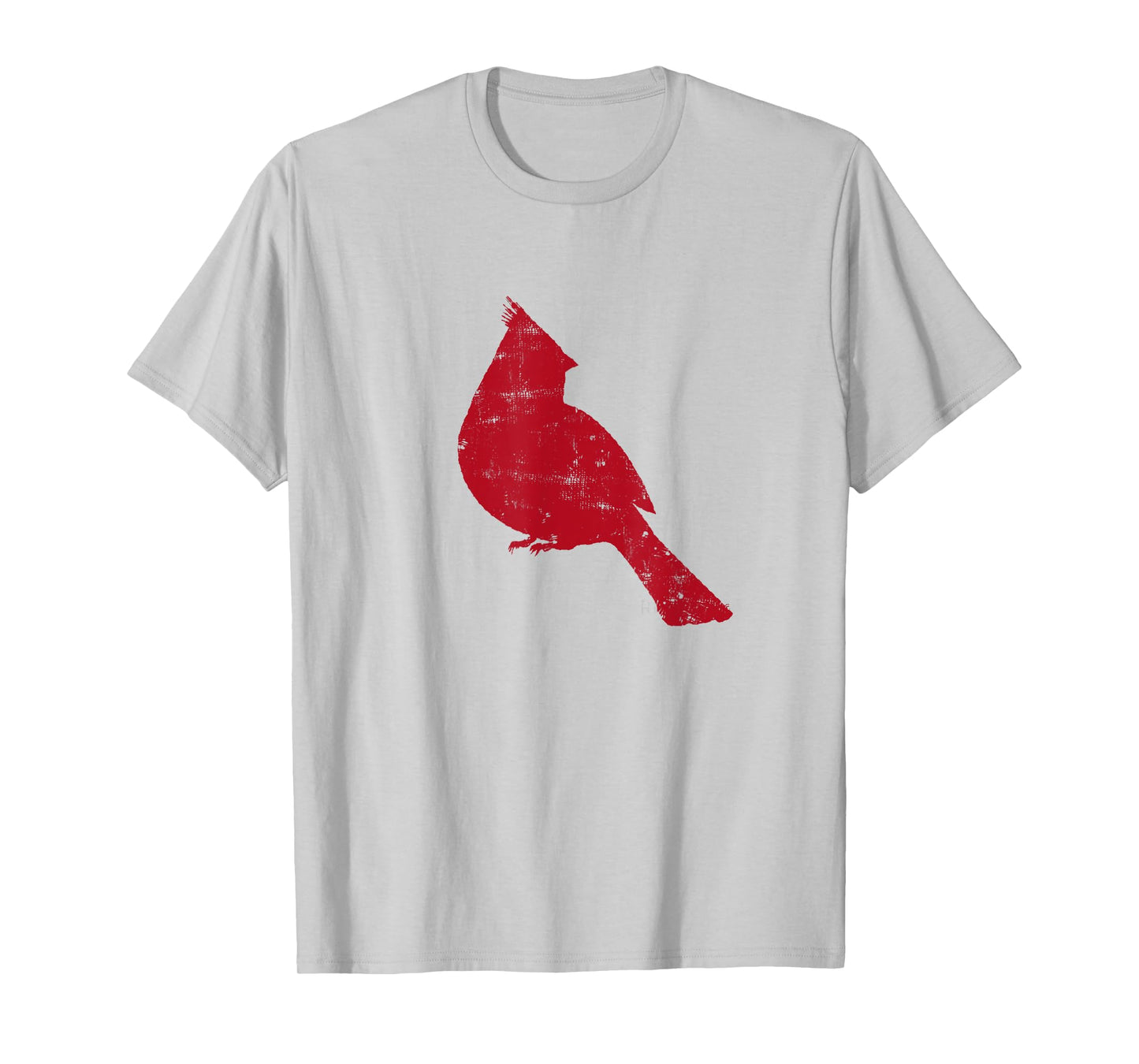 Bright Red Cardinal Bird Silhouette T-Shirt
