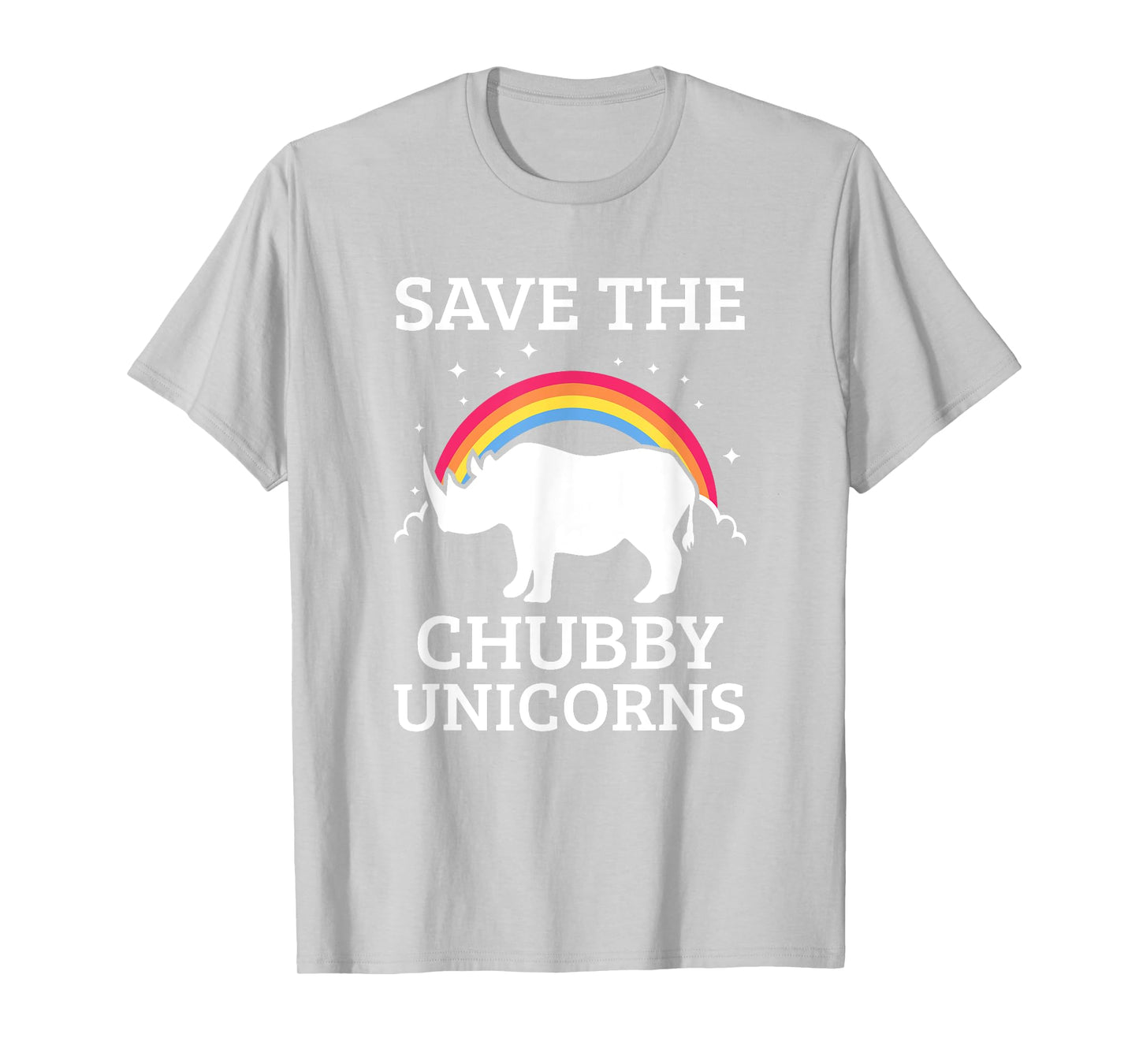 Save The Chubby Unicorns Rhino Rainbow T-Shirt