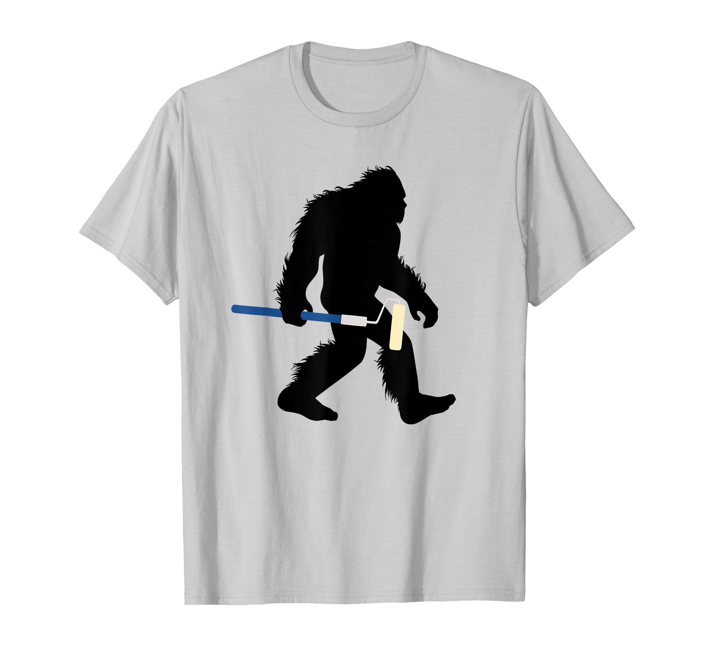 Bigfoot With Paint Roller Sasquatch Home Painter T-Shirt