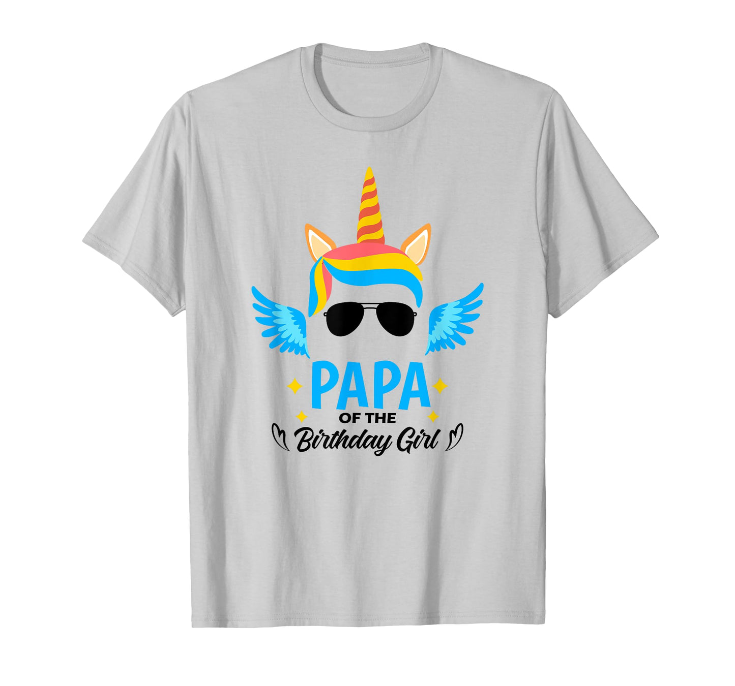 Papa of The Birthday for Girl Father Unicorn First Birthday T-Shirt