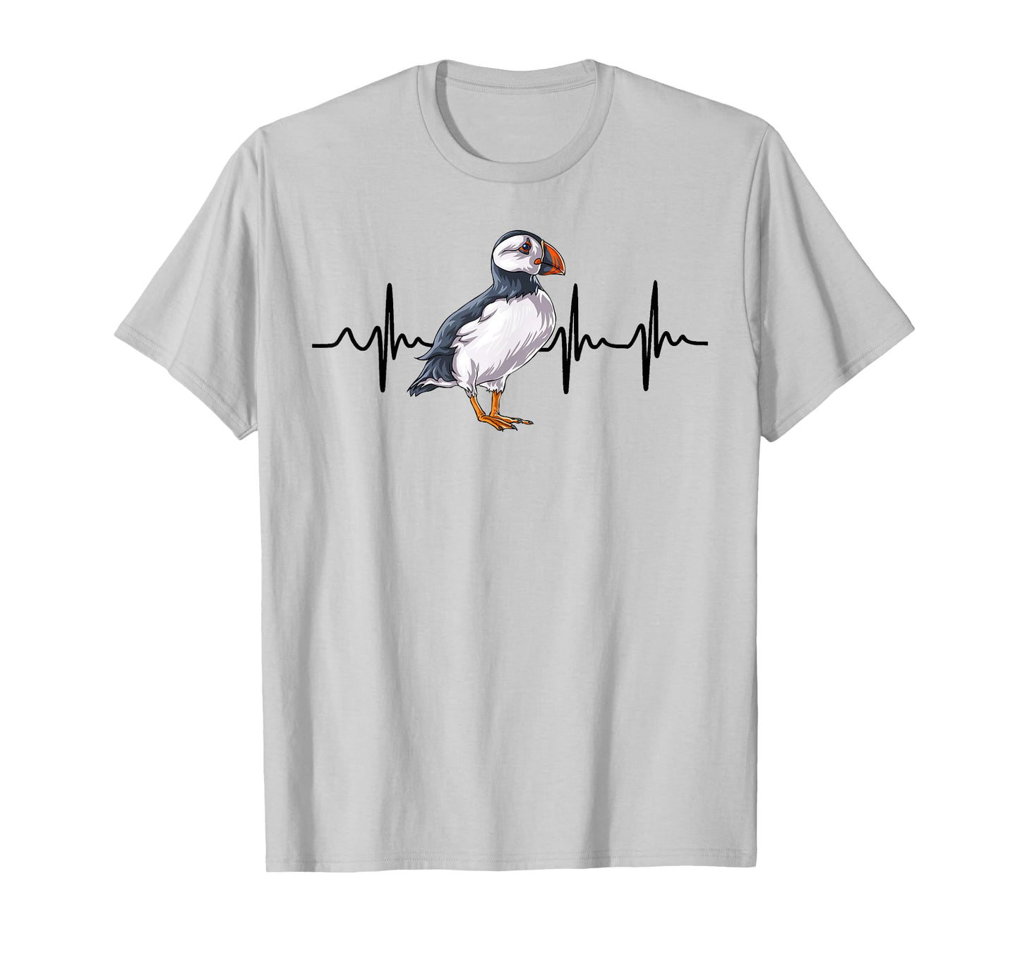 Heartbeat Puffin Bird T-Shirt Funny Animal Lover Gifts T-Shirt