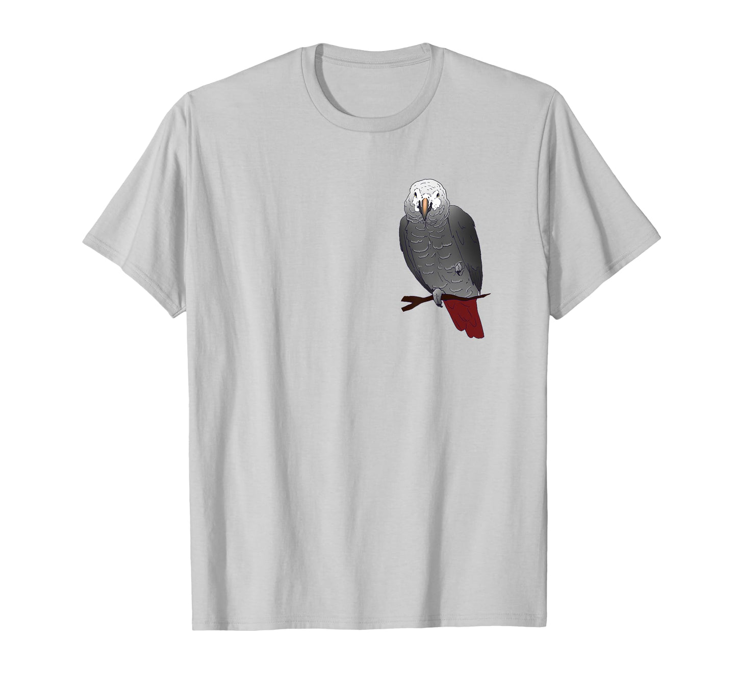 Timneh African Grey Parrot Perching on a Branch T-Shirt