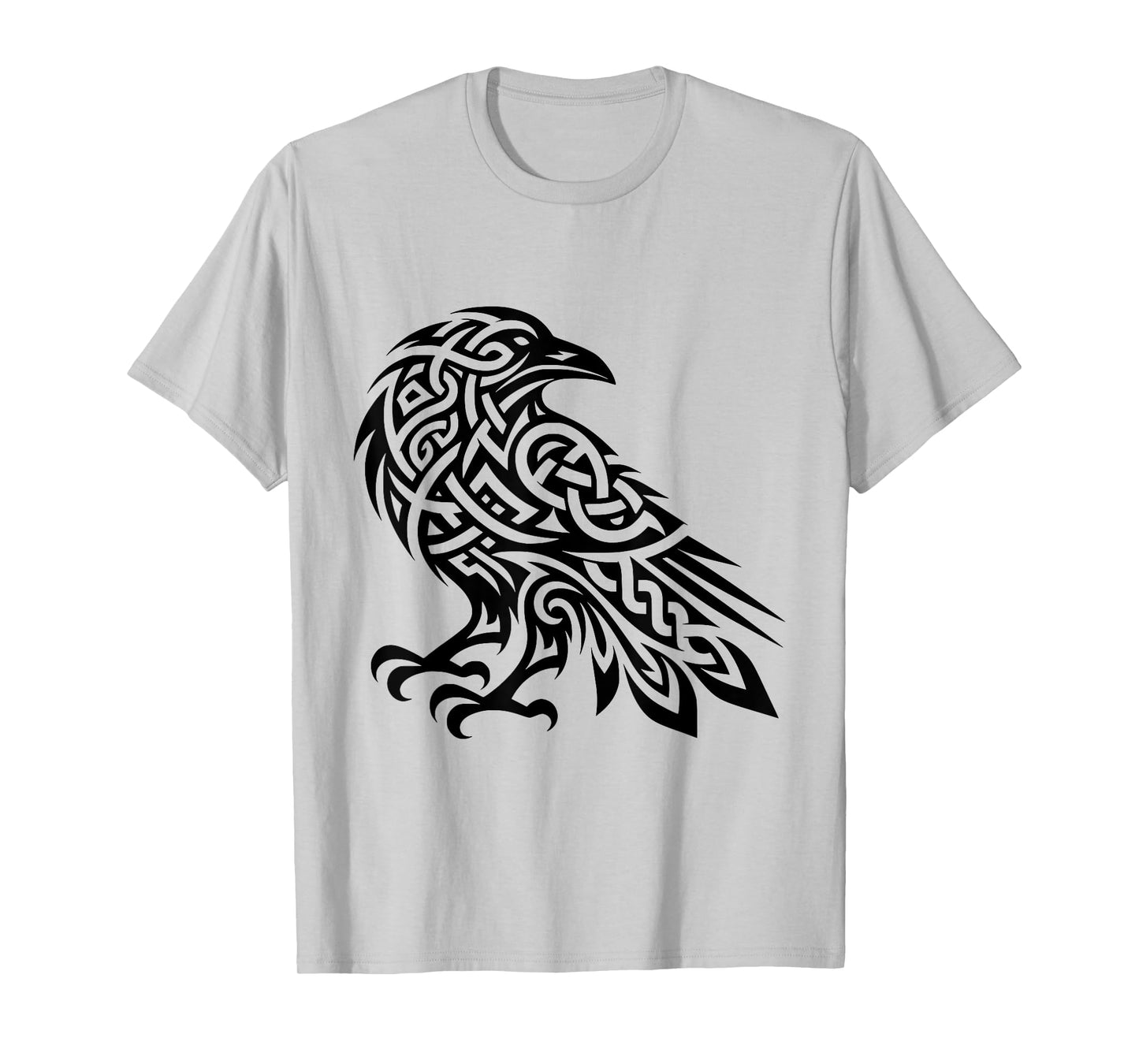 Tribal Crow Nordic Motifs Gaelic Patterns Crow Ornamental T-Shirt