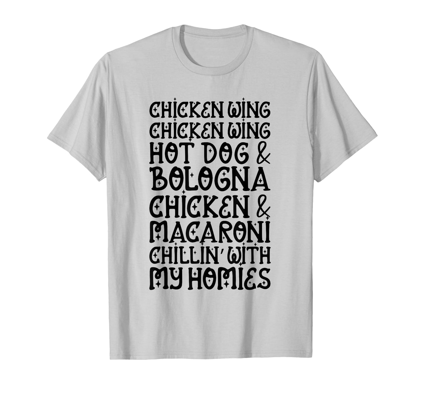 Chicken Wing Chicken Wing Hot Dog and Bologna Shirt Funny T-Shirt