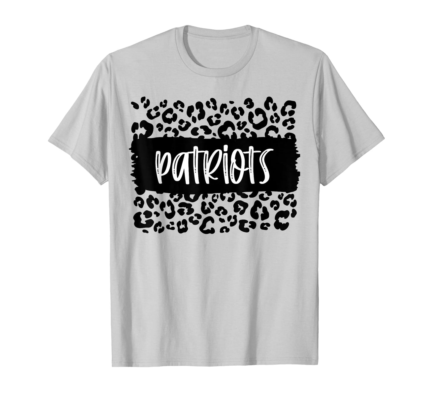 Patriots Team Mascot School Spirit Game Night Leopard Print T-Shirt