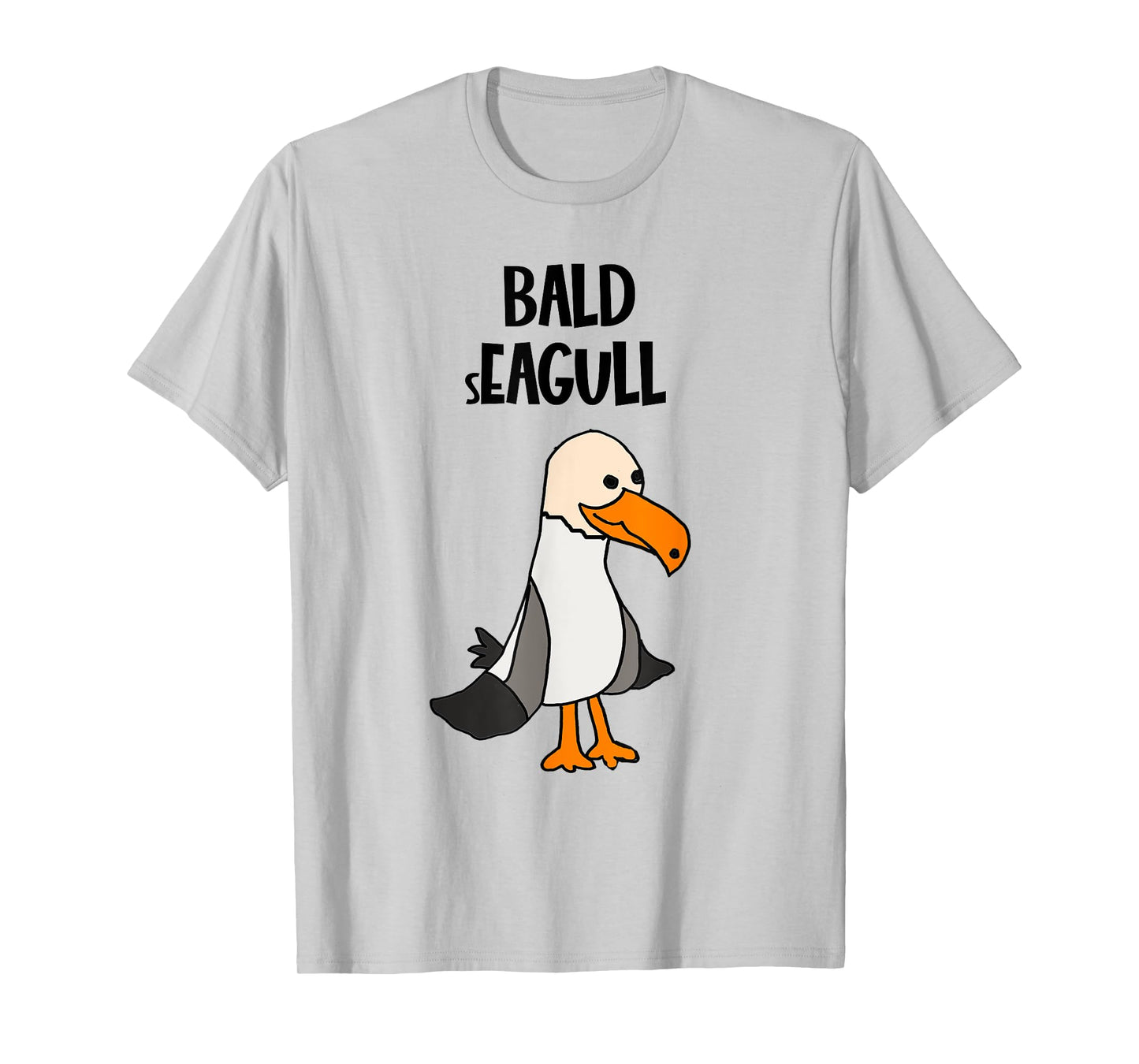 Smileteesfunny Funny Bald Seagull Bald Eagle Beach Pun T-Shirt