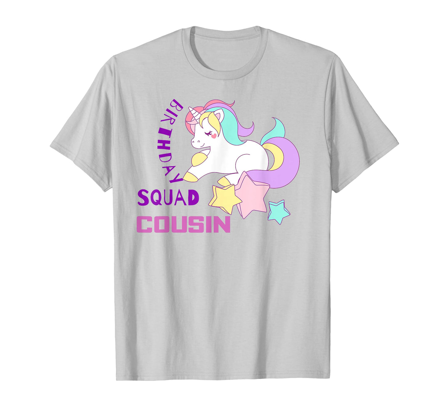 Cousin Of The Birthday Girl Unicorn Party Squad T-Shirt