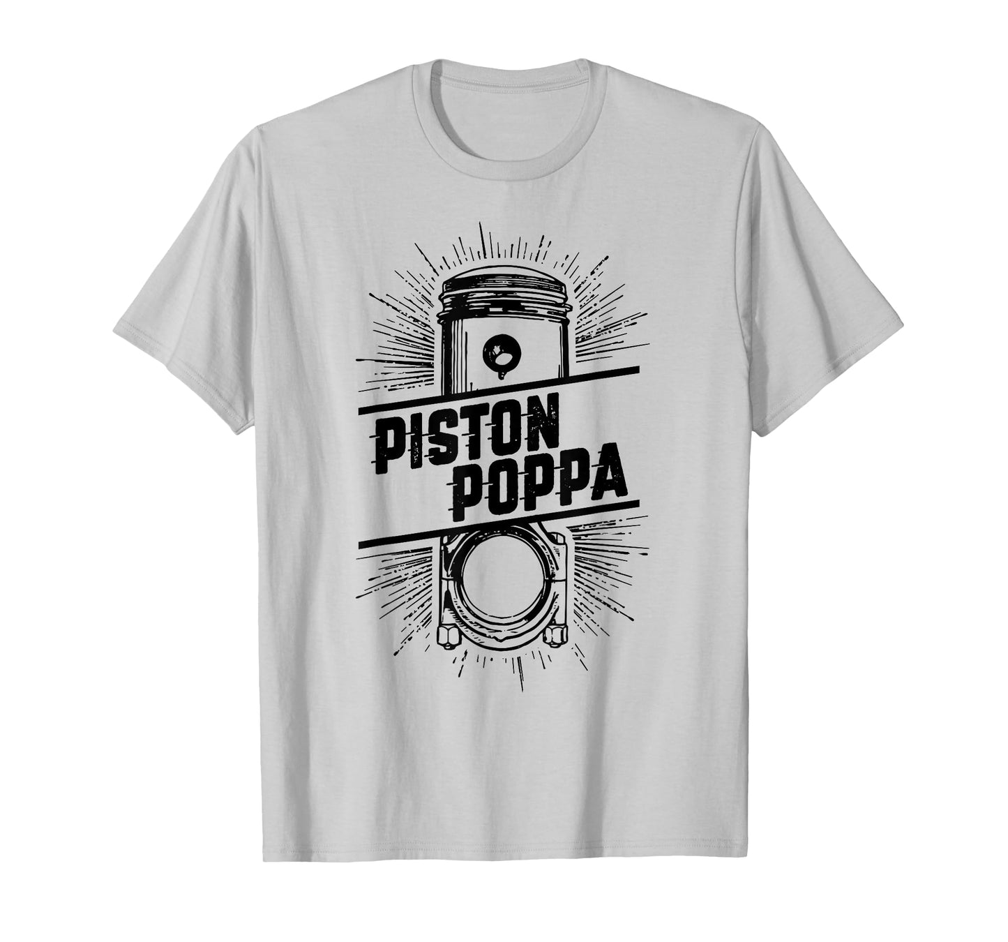 Piston Poppa - Vintage Car Lover T-Shirt Dad Grandpa Gift