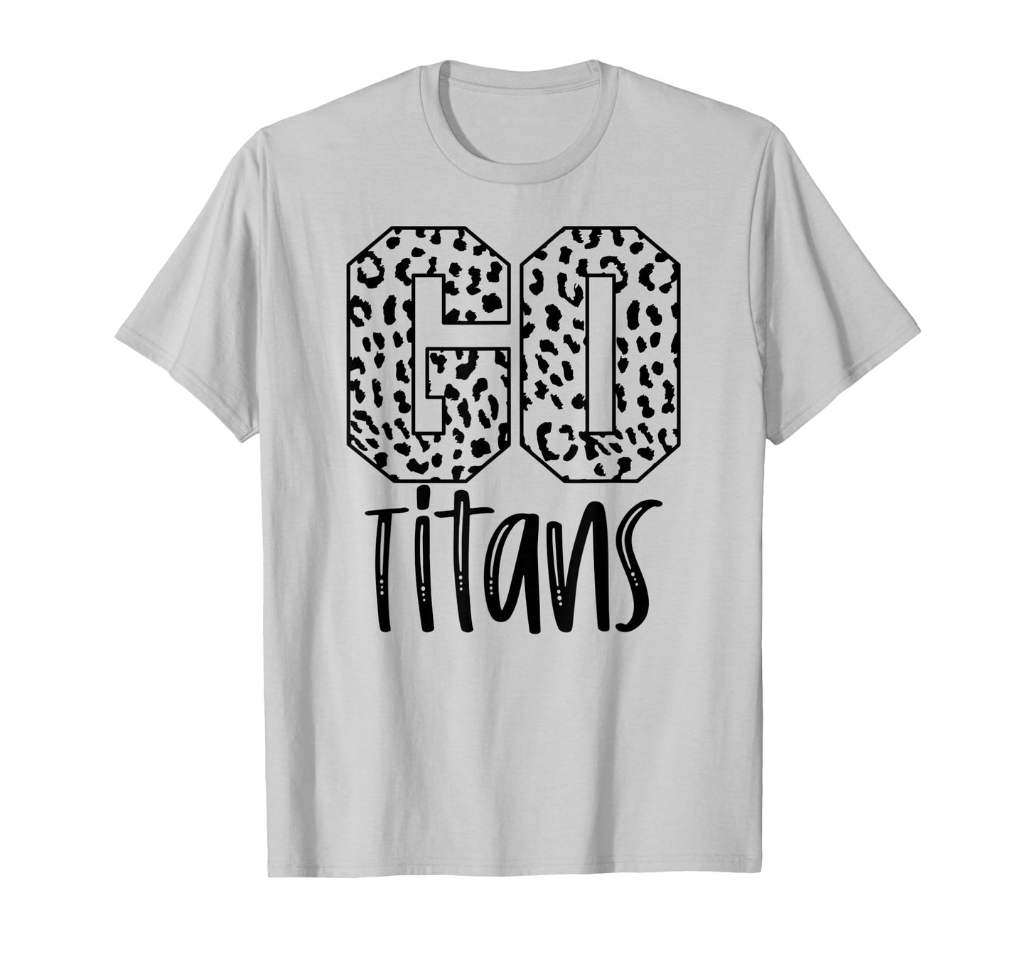 Titans Team Mascot School Spirit Game Night Leopard Print T-Shirt