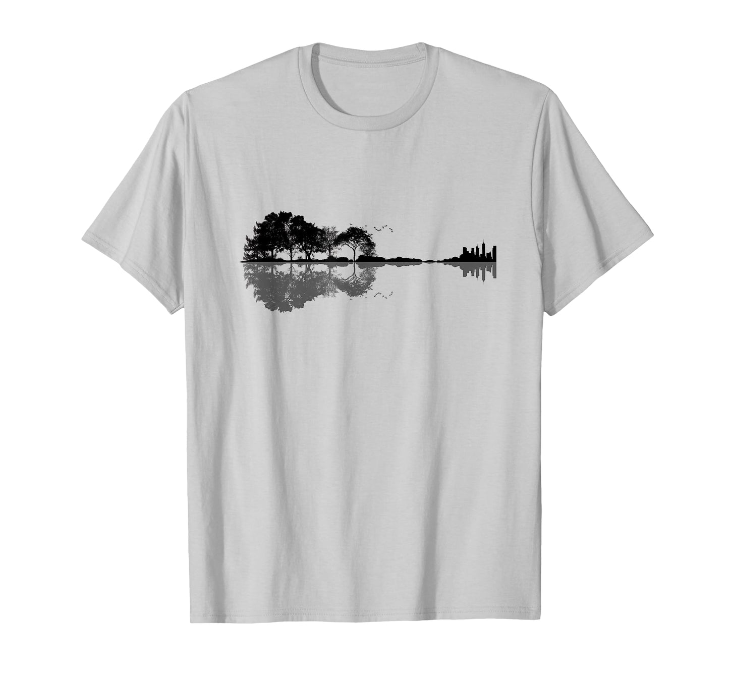 Acoustic Guitar Nature Forest Music Bass Guitarist Men Women T-Shirt