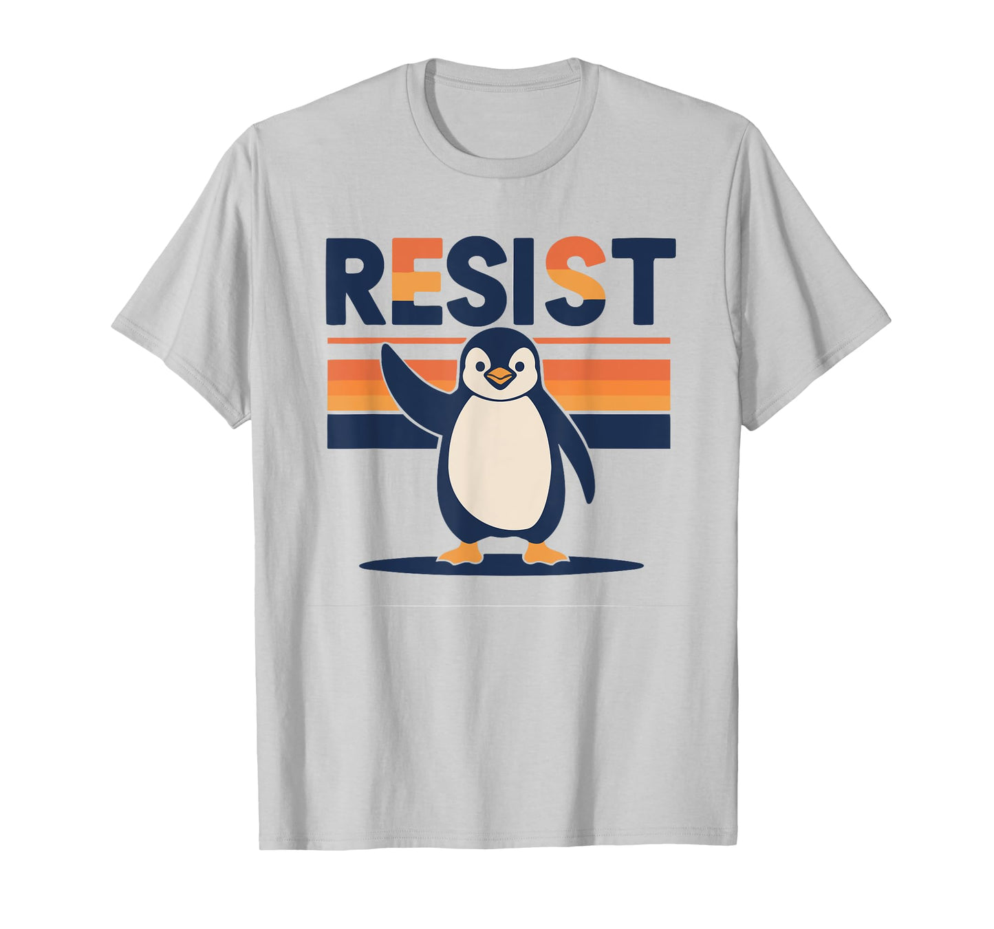 Resist Penguin Funny Protest Against Tariffs T-Shirt