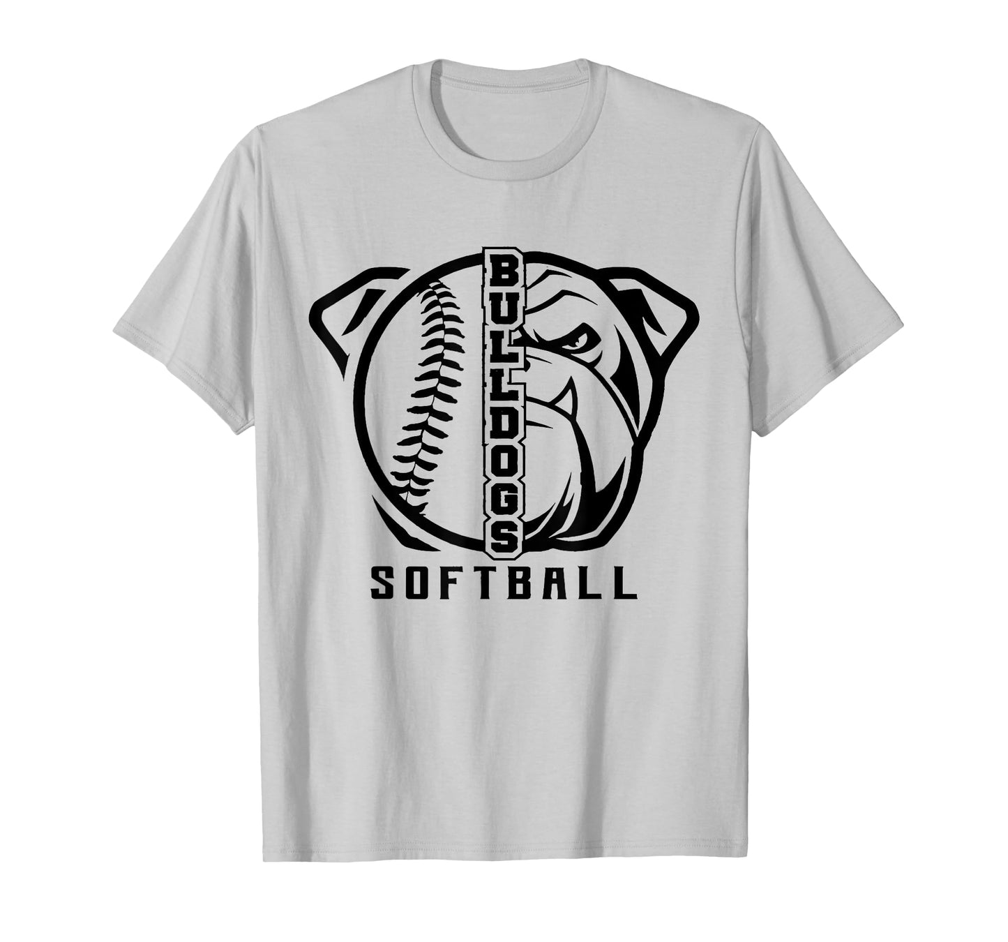 Bulldogs Baseball Softball High School Team Mascot Mom T-Shirt