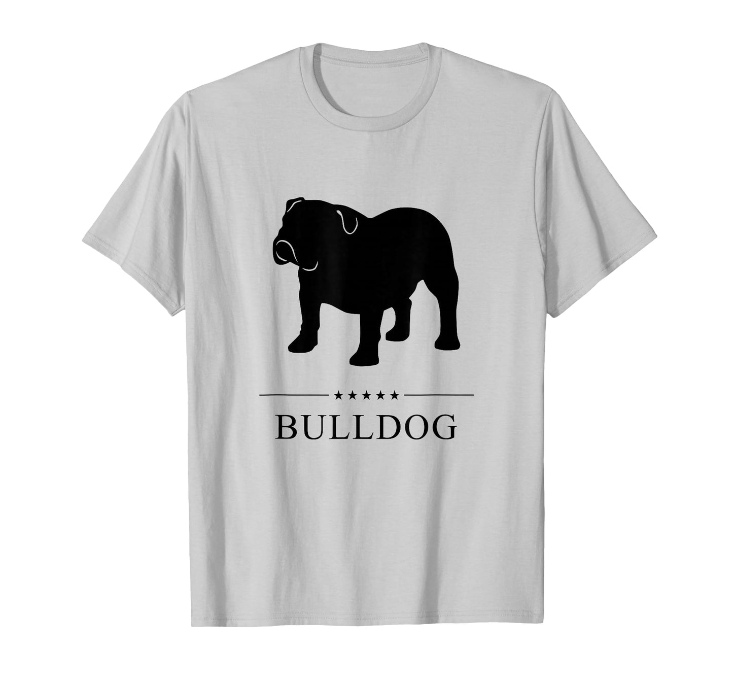 Bulldog Black Silhouette T-Shirt for Men Women Girls Kids