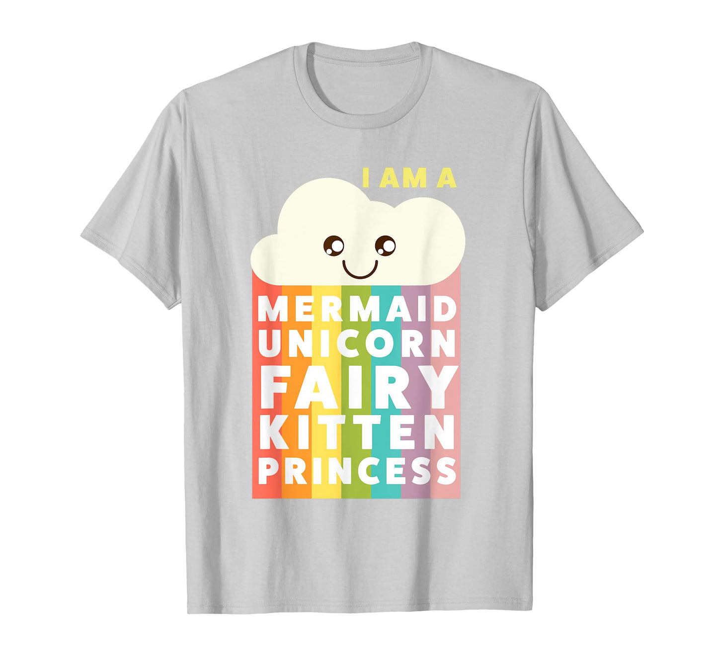 I Am A Mermaid Unicorn Fairy Kitten Princess Cute T Shirt T-Shirt