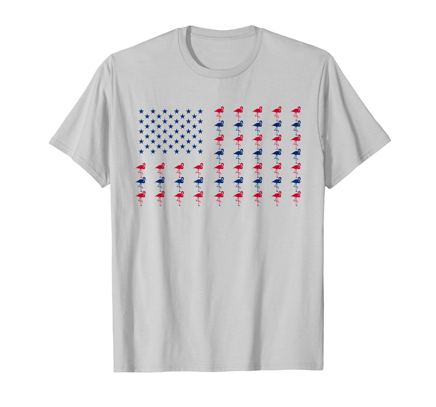 USA American Flag Flamingo Lover 4th of July Patriotic Women T-Shirt