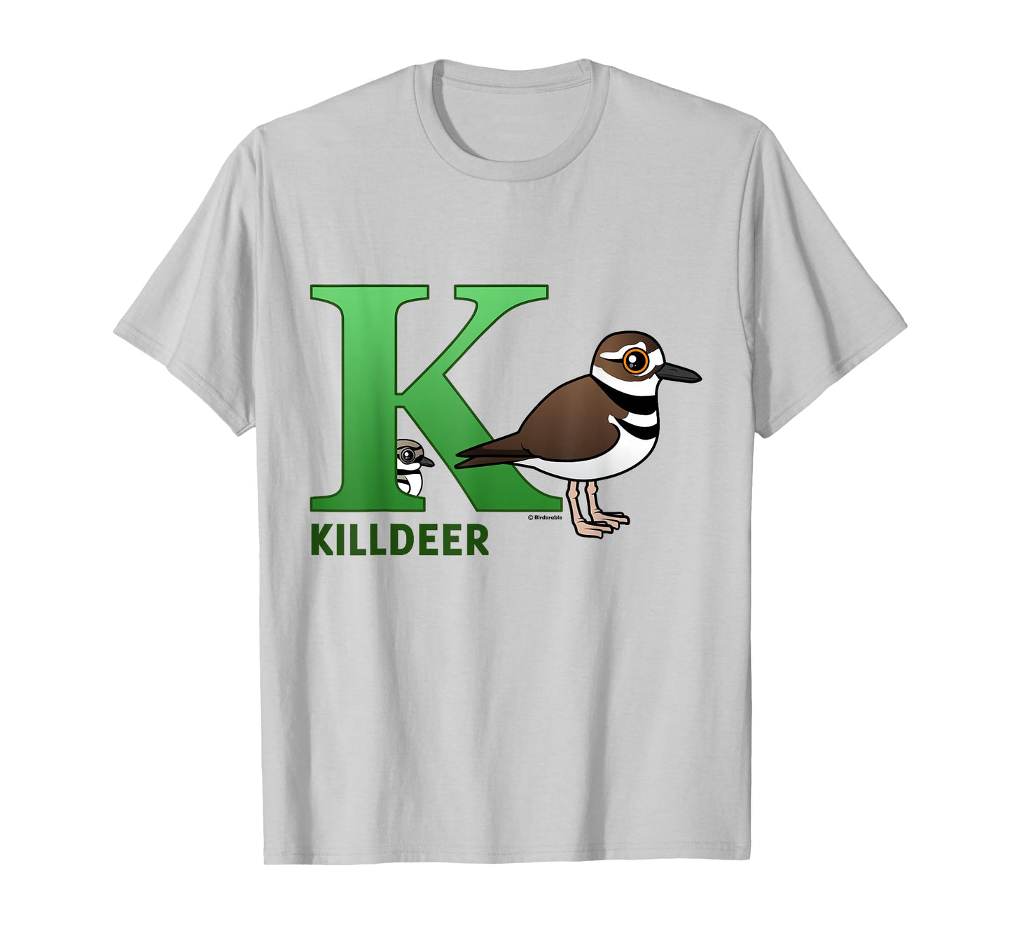 Cute K is for Killdeer Cartoon Alphabet Bird Gift Idea T-Shirt
