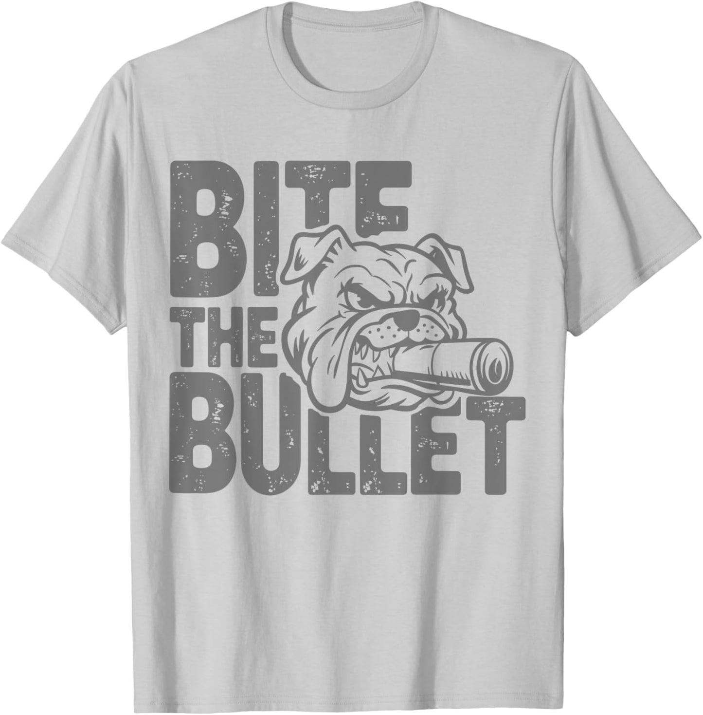 Bite the Bullet | Vintage Bulldog Tattoo | Military T-Shirt