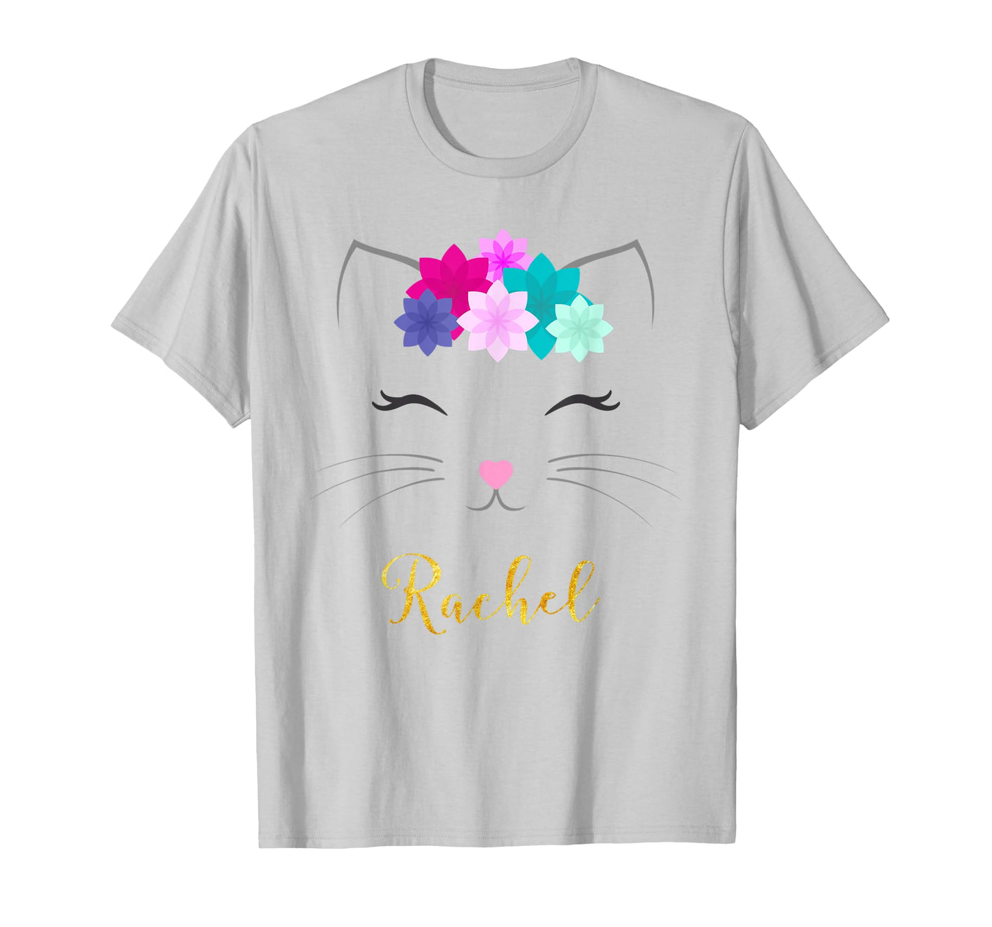 Rachel Name Gift Personalized Kitty Cat T-Shirt