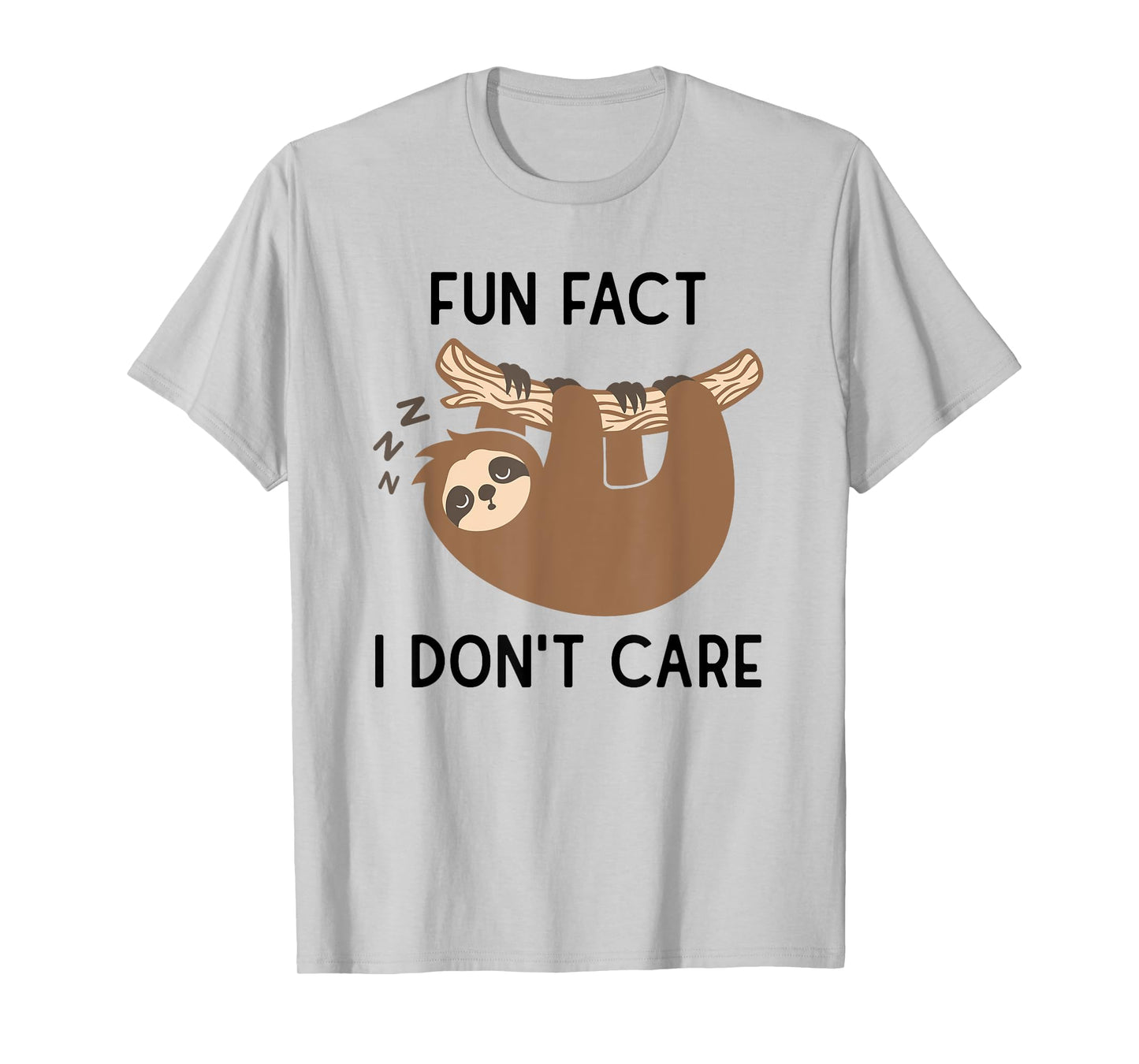 Fun fact i don't care Funny Sloth Saying T-Shirt
