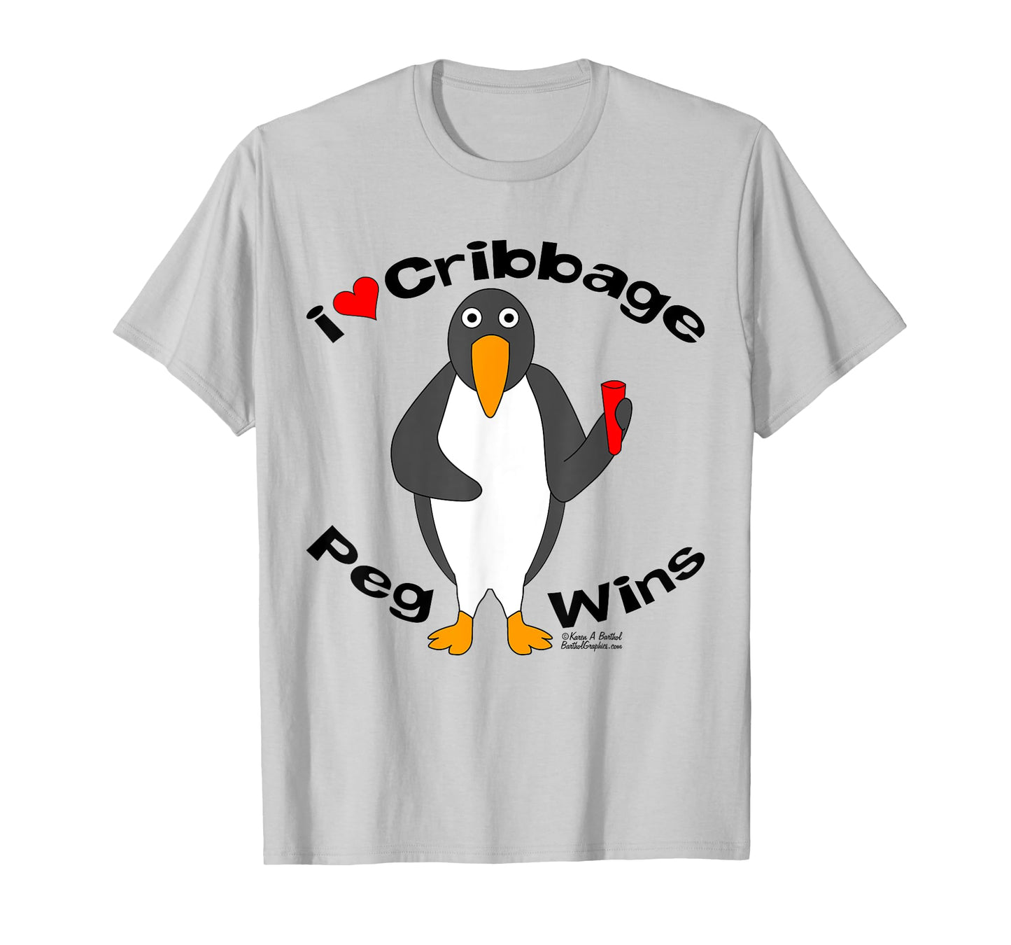 Cribbage Peg Wins Funny Card Game T-Shirt