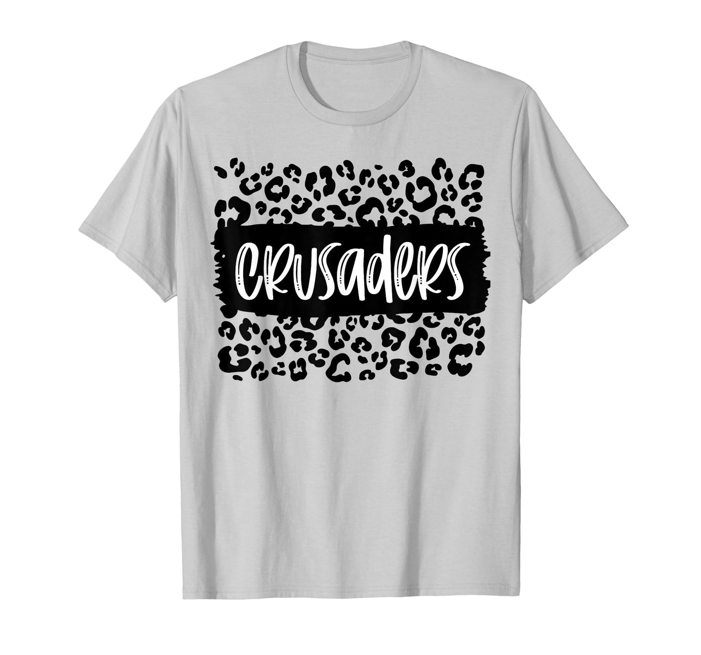 Crusaders Team Mascot School Spirit Game Night Leopard T-Shirt