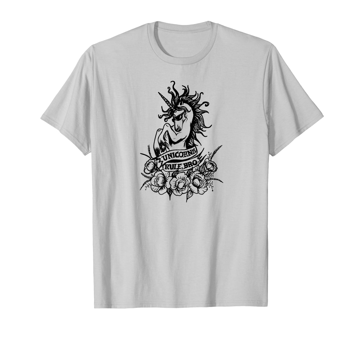 Unicorns Rule Bro Shirt, Fantasy, Tattoo Shirt, Magic Beasts T-Shirt