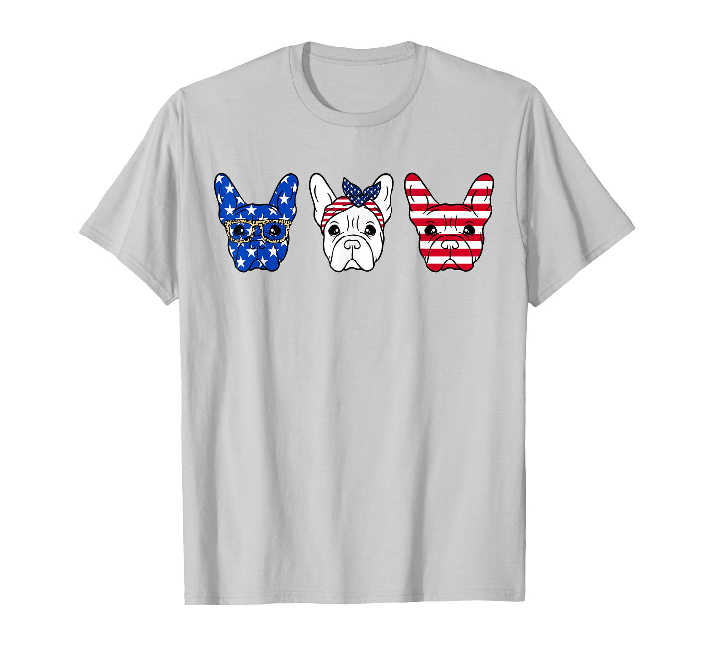 French Bulldog American Flag Patriotic Frenchie Bulldog T-Shirt