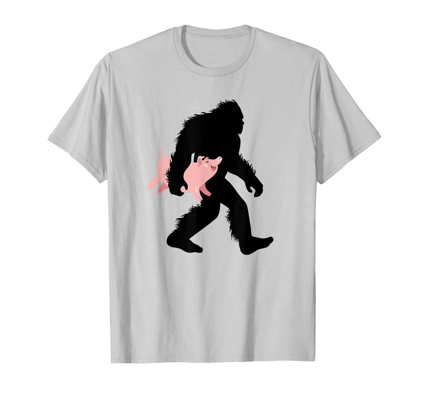 Bigfoot Carrying Pig Cute Swine Sasquatch With Hog T-Shirt