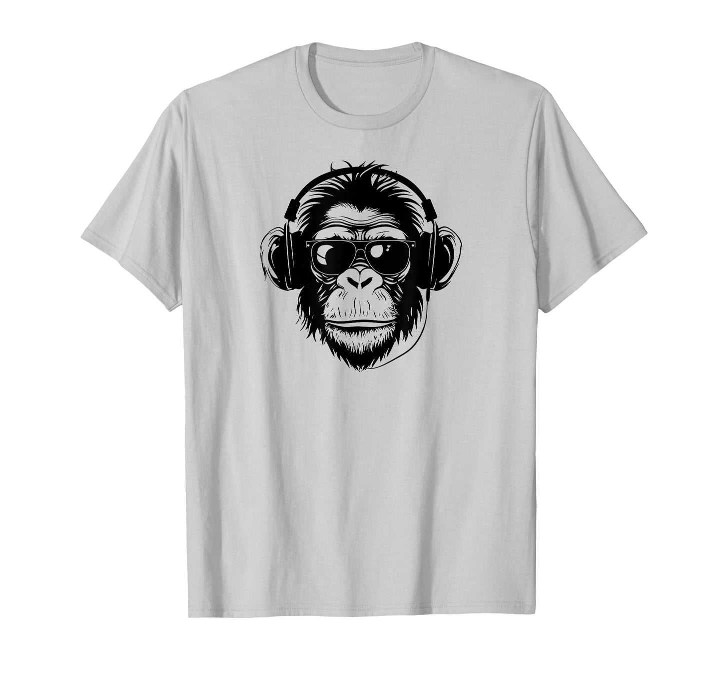 Cute Chimpanzee Monkey Headphone DJ Primate Chimp T-Shirt