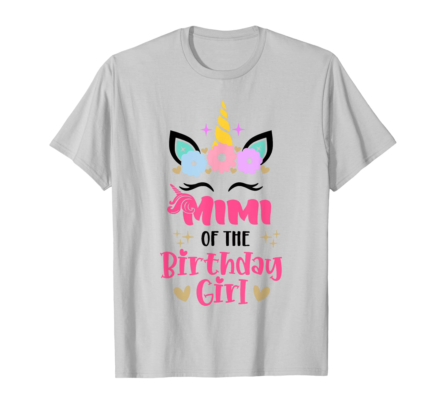 Mimi Of The Birthday Girl Family Matching Unicorn Birthday T-Shirt