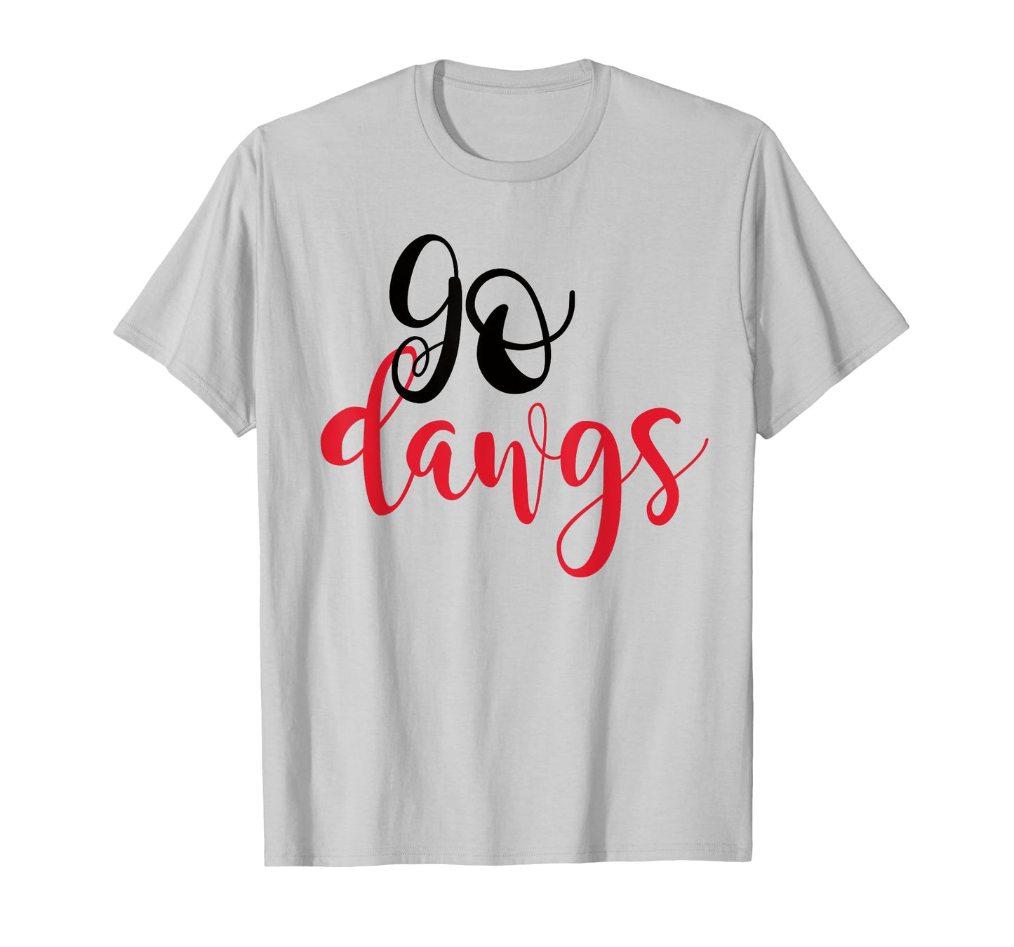 Black and Red Go Dawgs Highschool Football Spirit Shirt T-Shirt