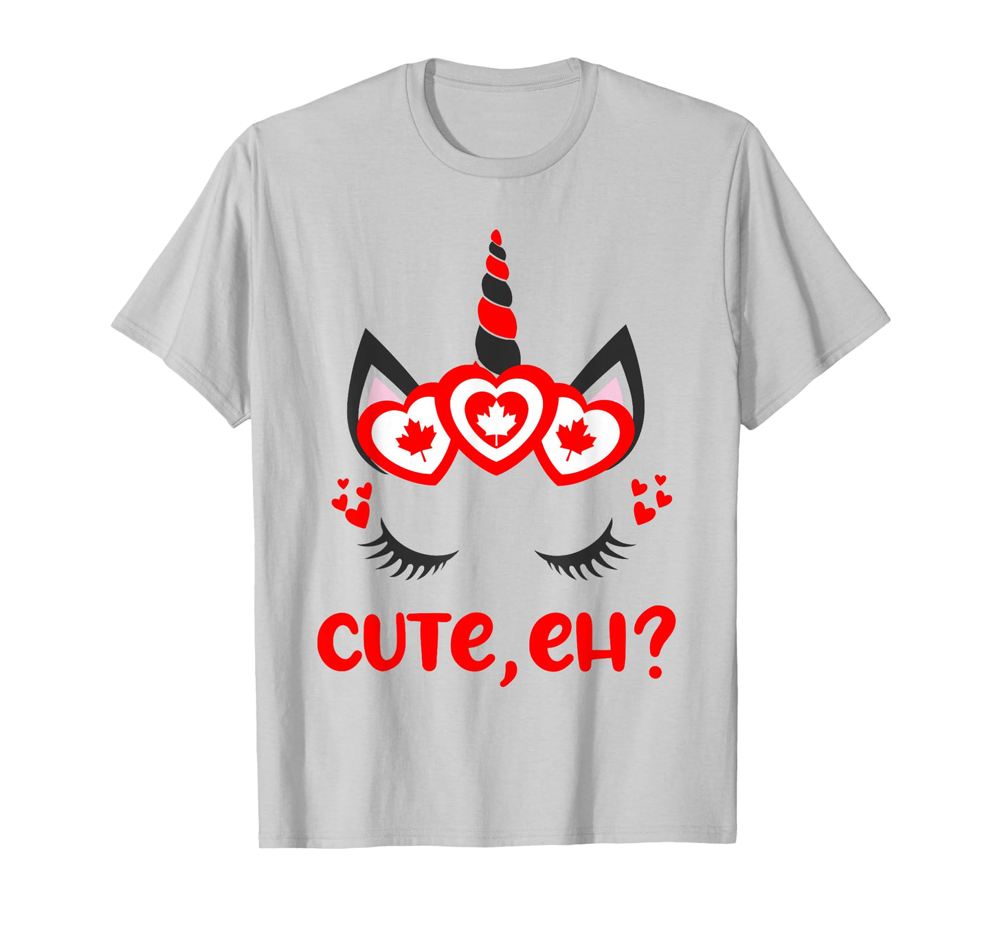 Funny Canadian Eh Girl Cute Unicorn Maple Leaf Canada Day T-Shirt