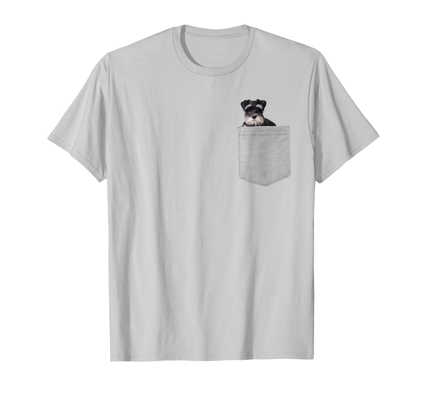 Dog in Your Pocket Miniature Schnauzer T-Shirt for Men Women Girls Kids