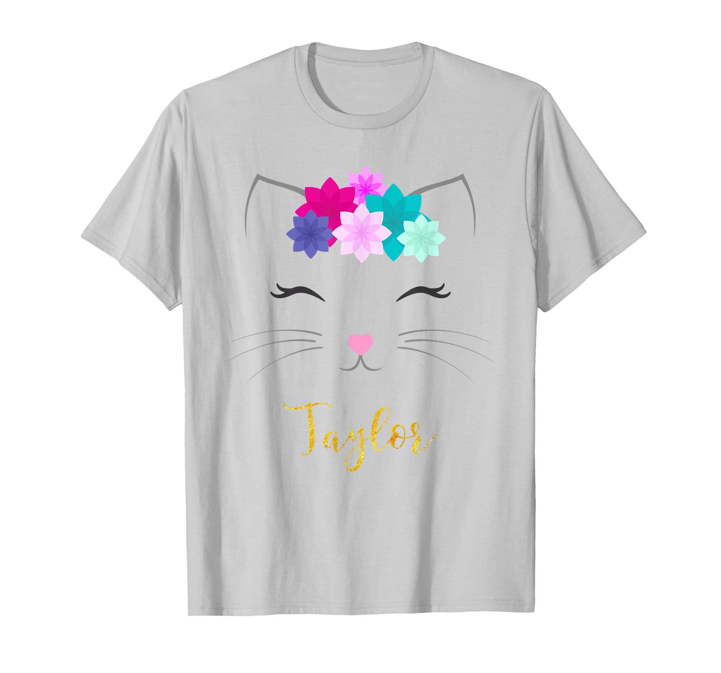 Taylor Name Gift Personalized Kitty Cat T-Shirt