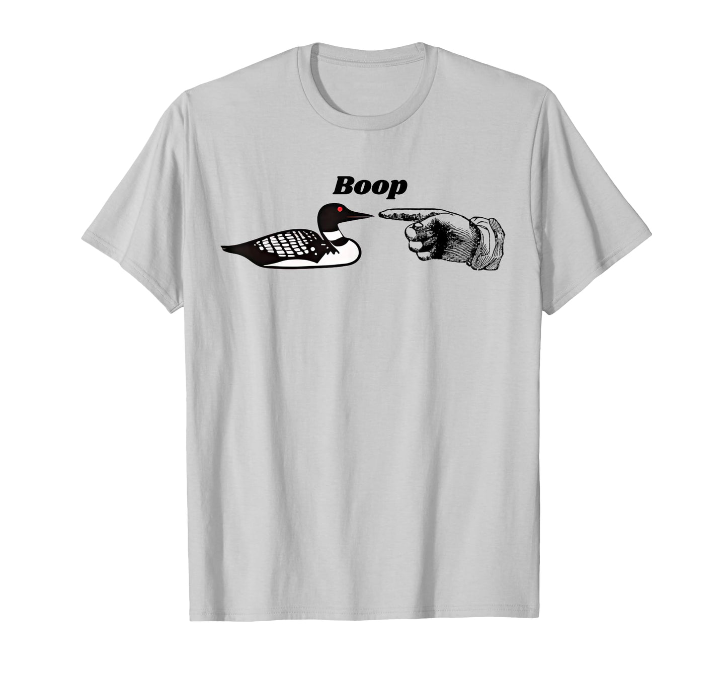 Loon Boop With Pointing Hand Human Water Bird Loon Lovers T-Shirt