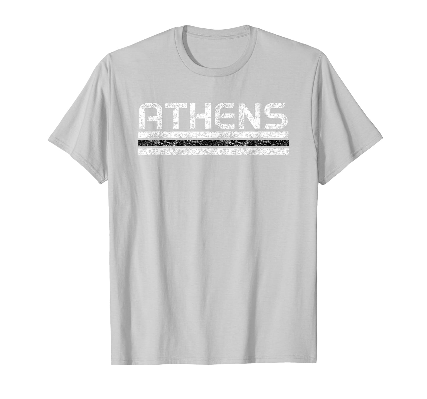 Athens Georgia Retro Vintage Weathered Stripe T-Shirt