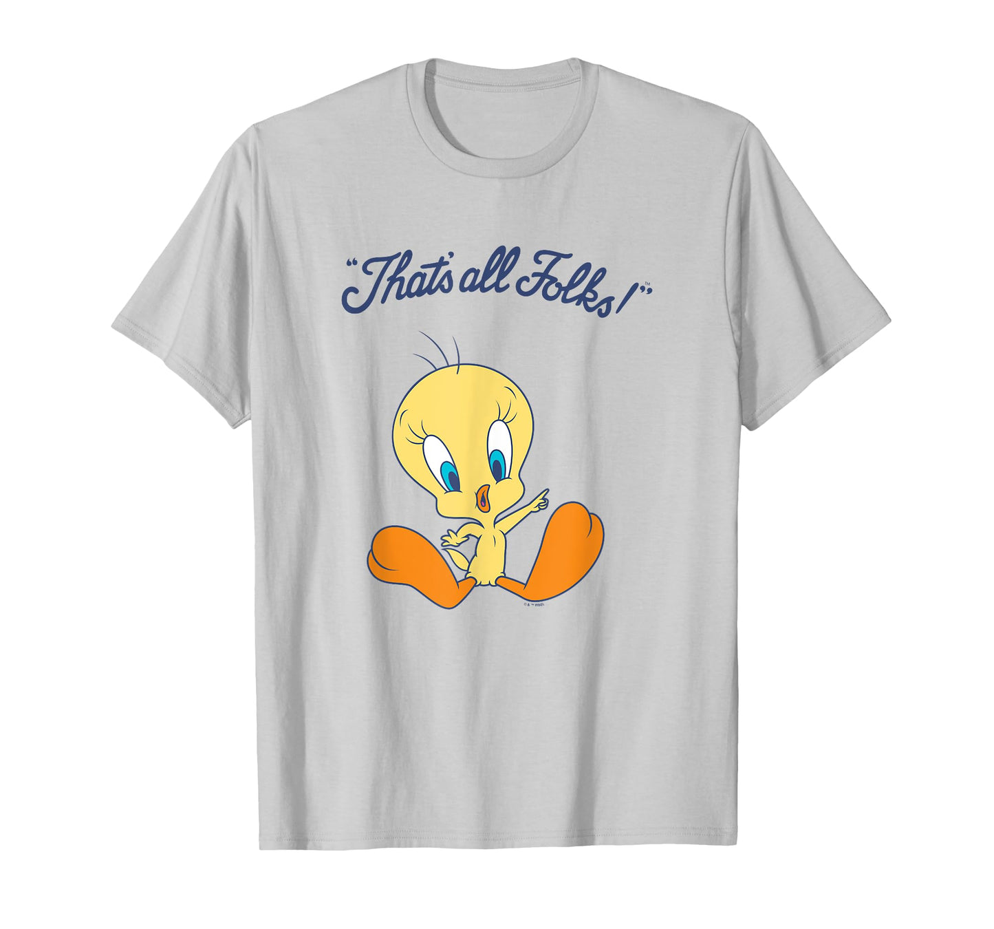 Looney Tunes "That’s All Folks!" Cute Tweety Bird Logo T-Shirt