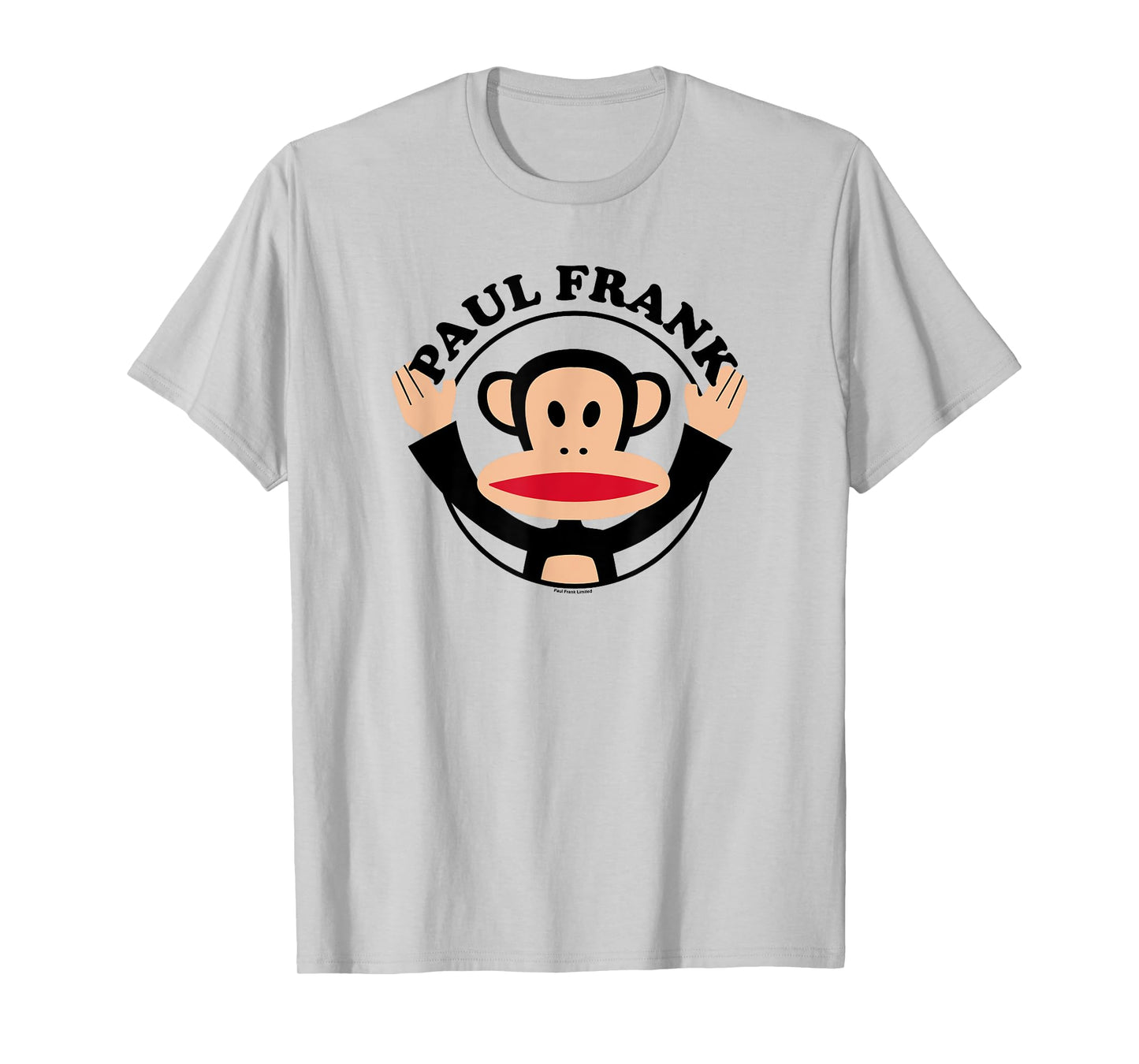 Paul Frank Kids Unisex Julius the Monkey T-Shirt, Grey, Small, Short Sleeve, Crew Neck, Classic Fit, Lightweight, Pull On