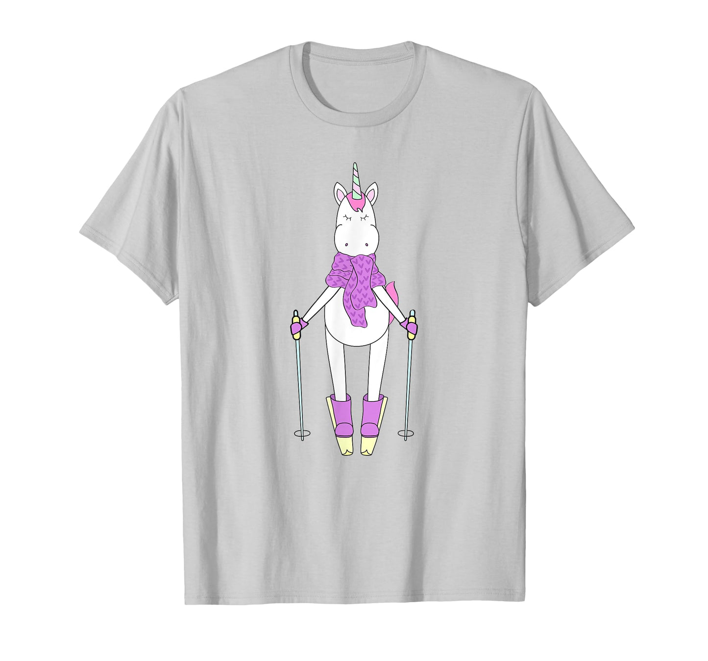 Cute Unique & Funny Unicorn & Skiing Art T-Shirt & Gift T-Shirt