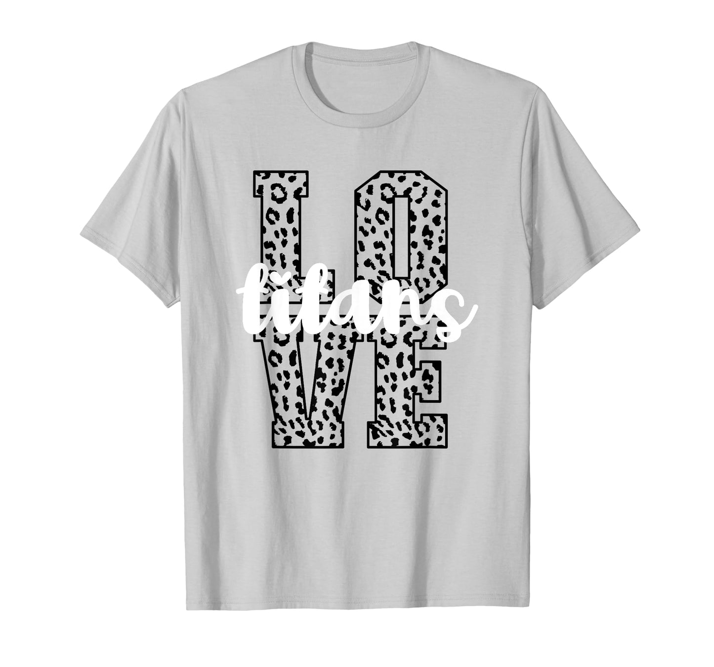 Titans Love Team Mascot School Spirit Game Night Leopard T-Shirt