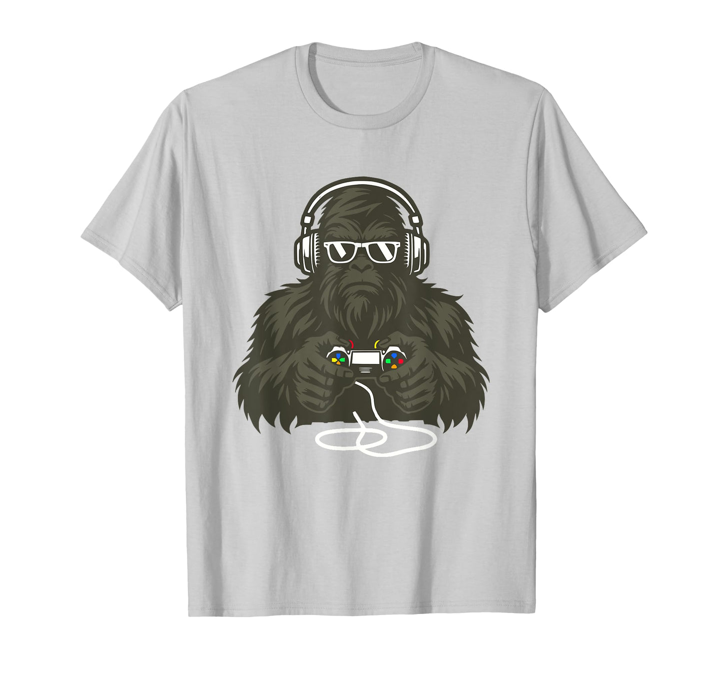 Sasquatch Bigfoot Video Gamer Retro Gaming Men Boys Teens T-Shirt