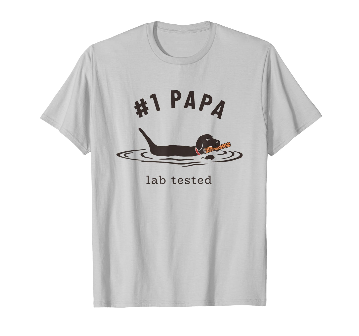 Black Lab #1 Papa - Labrador Retriever Owner Father's Day T-Shirt