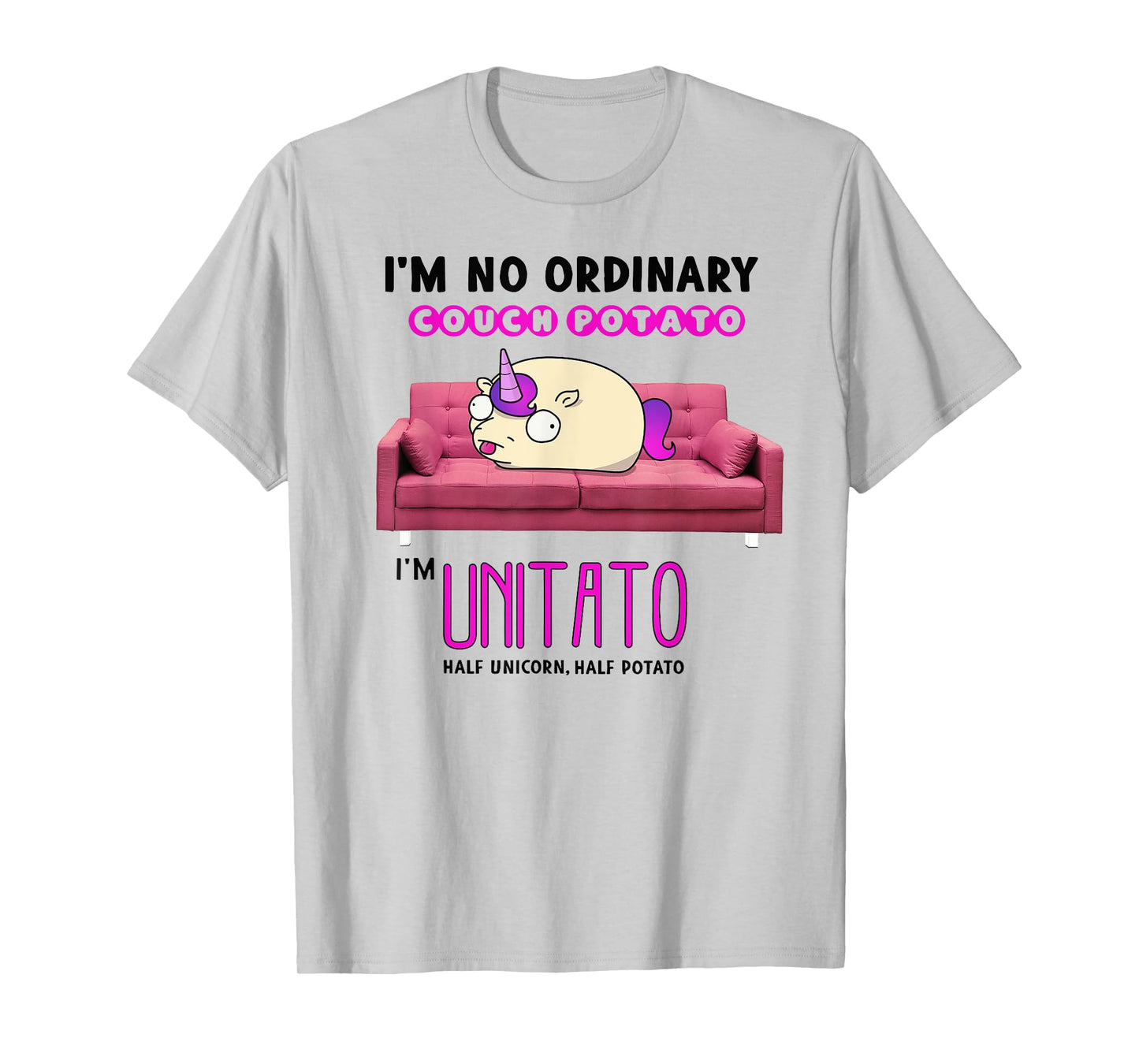 Couch Potato Funny Unicorn T-Shirt T-Shirt