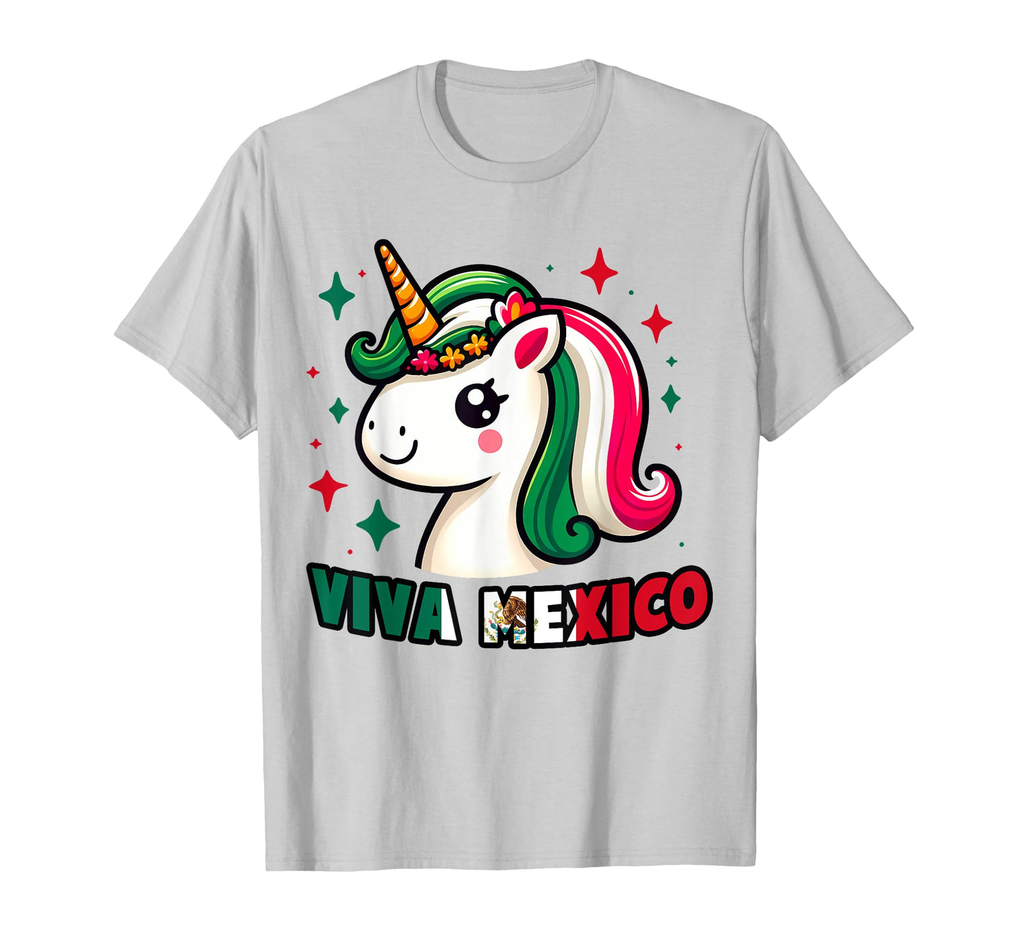 Unicorn Viva Mexico Mexican Independence Day Kids Boys Girls T-Shirt