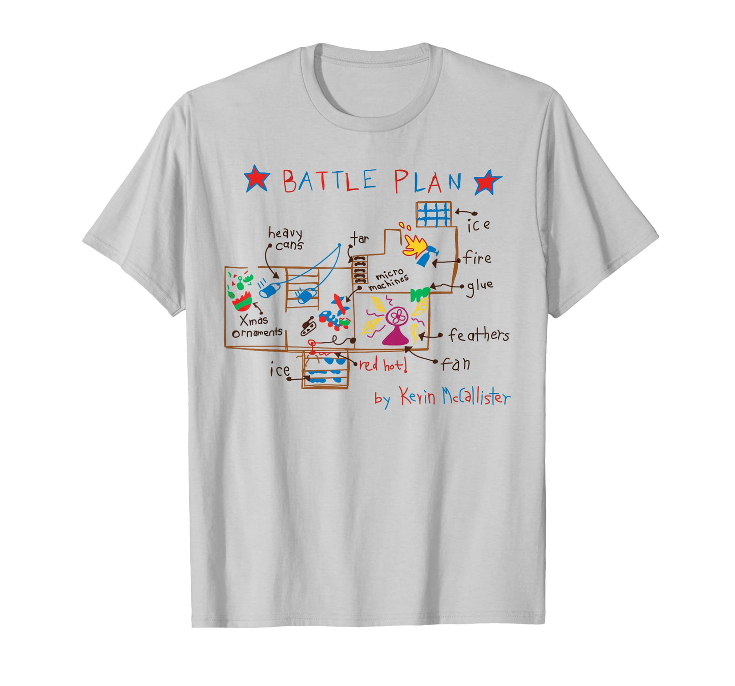 Funny Battle Plan Christmas Home Kids Hand Dawn Costumes T-Shirt