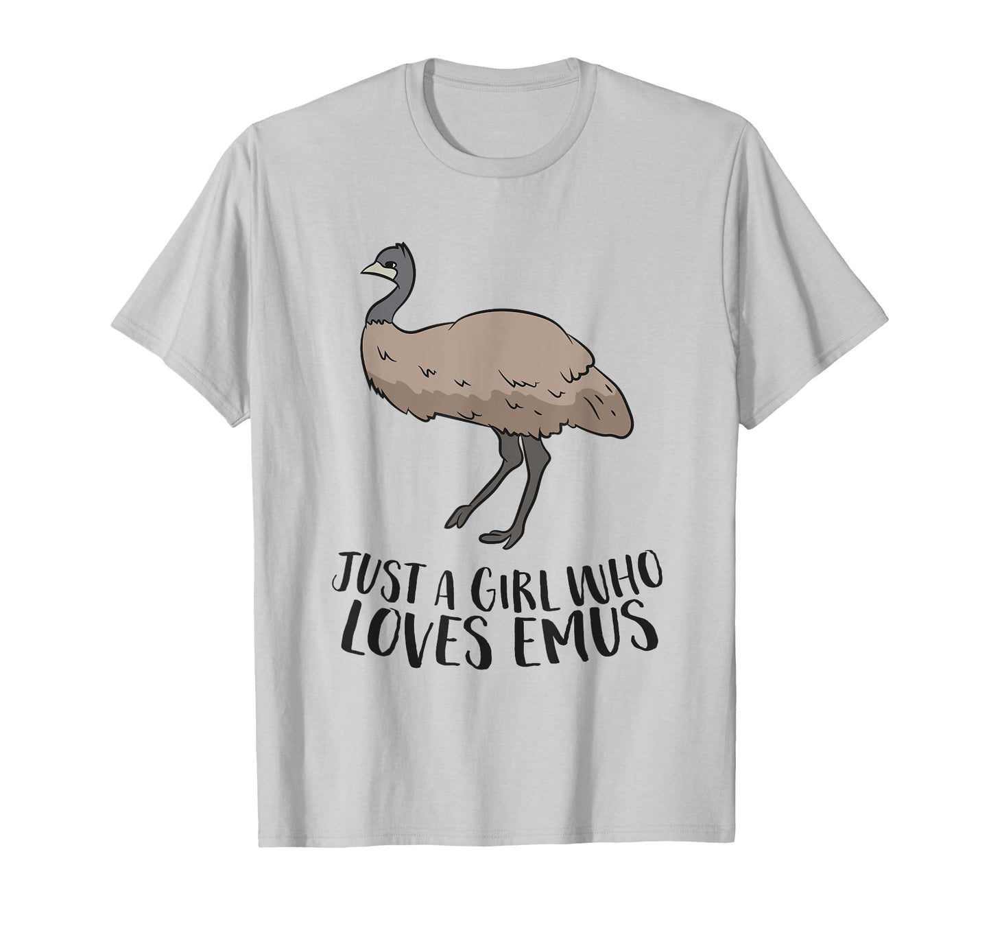 Cute Emu Girl Just a Girl Who Loves Emus T-Shirt